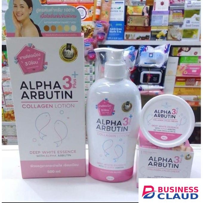 Alpha Arbutin Collagen Lotion 3Plus+ 500ml & Cream