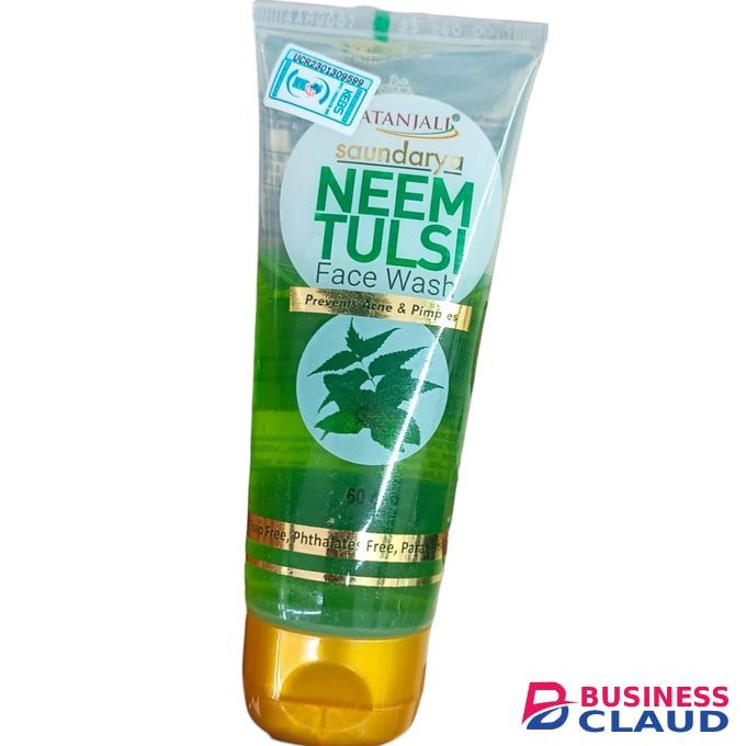 Patanjali Saundarya NEEM TULSI FACE WASH Acne Pimples Soap Free No Parabens Phthalates nk