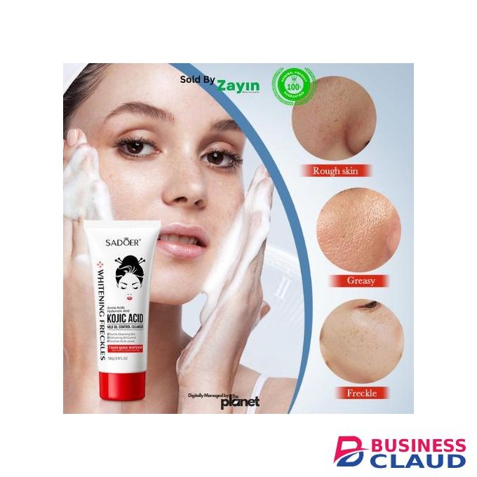 SADOER Skin Mild Cleansing Moisturizer Facial Wash Niacinamide Kojic Acid Whitening Oily Skin Control Face Cleanser