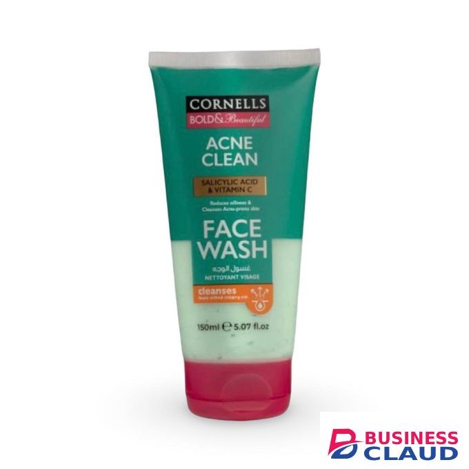 CORNELLS Salicylic Acid & Vitamin C Face Wash 150ml – Anti-Acne & Brightening Cleanser 150ml