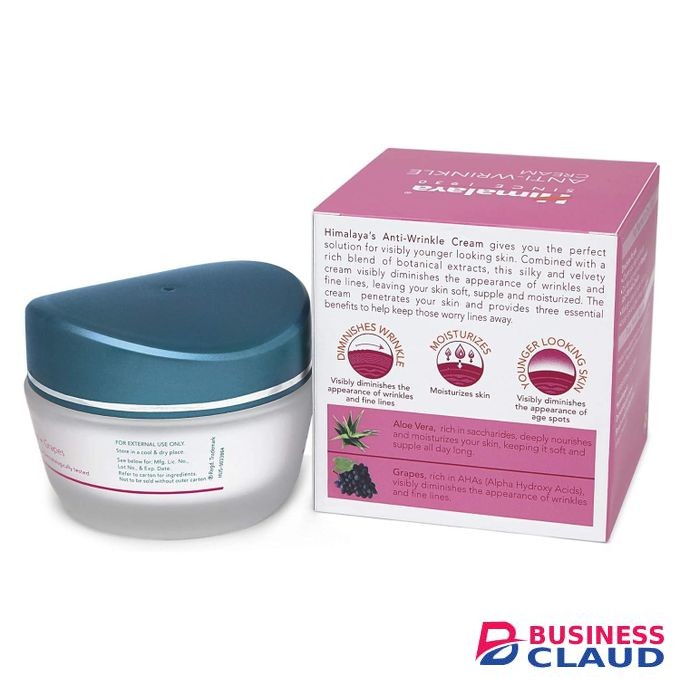 Himalaya Anti-Wrinkle Cream for Men/Women with Aloe Vera & Grapes Extracts to Reduce Wrinkles, Fine Lines & Age Spots
