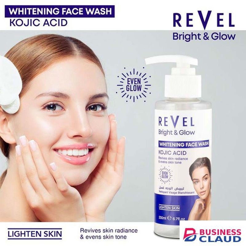 Revel Bright & Glow Kojic Acid Whitening Face Wash - 200ml