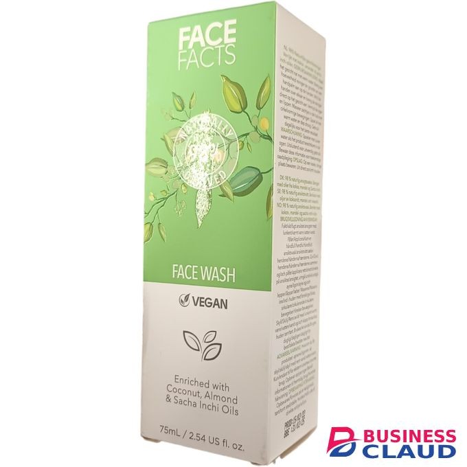Face Facts 98% NATURALLY DERIVED Face Wash With COCONUT ALMOND SACHA INCHI OILS Vegan nk