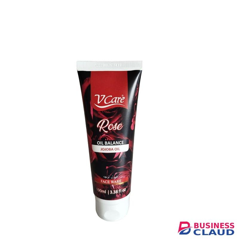 VCARE Rose OIL Balance JOJOBA Oil Face Wash. Restores Oil balance, Deeply cleanses, Unclogs pores, Replenishes, Moisturizes, Softens, Glows, Moisturizes, Hydrates, Soothes & Make skin Radiant