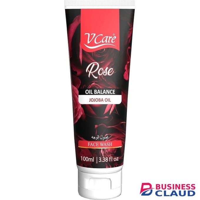 VCARE Rose OIL Balance JOJOBA Oil Face Wash. Restores Oil balance, Deeply cleanses, Unclogs pores, Replenishes, Moisturizes, Softens, Glows, Moisturizes, Hydrates, Soothes & Make skin Radiant