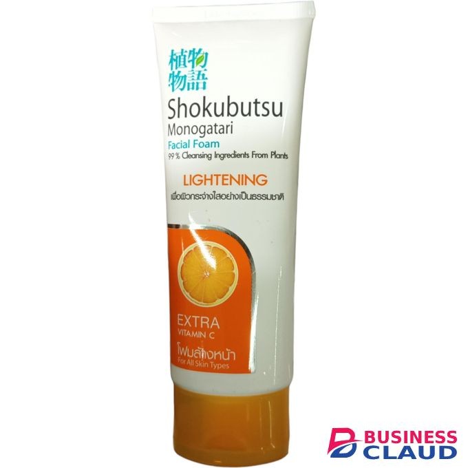 Shokubutsu Monogatari FACIAL FOAM Lightening EXTRA VITAMIN C 99% Cleansing Ingredients From Plants ALL SKIN TYPES