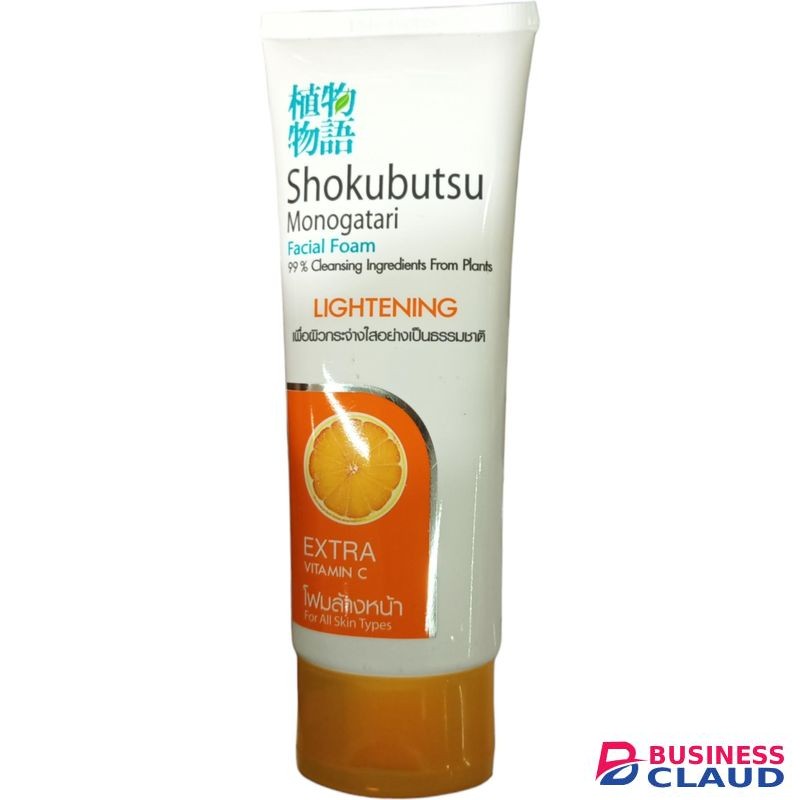 Shokubutsu Monogatari FACIAL FOAM Lightening EXTRA VITAMIN C 99% Cleansing Ingredients From Plants ALL SKIN TYPES