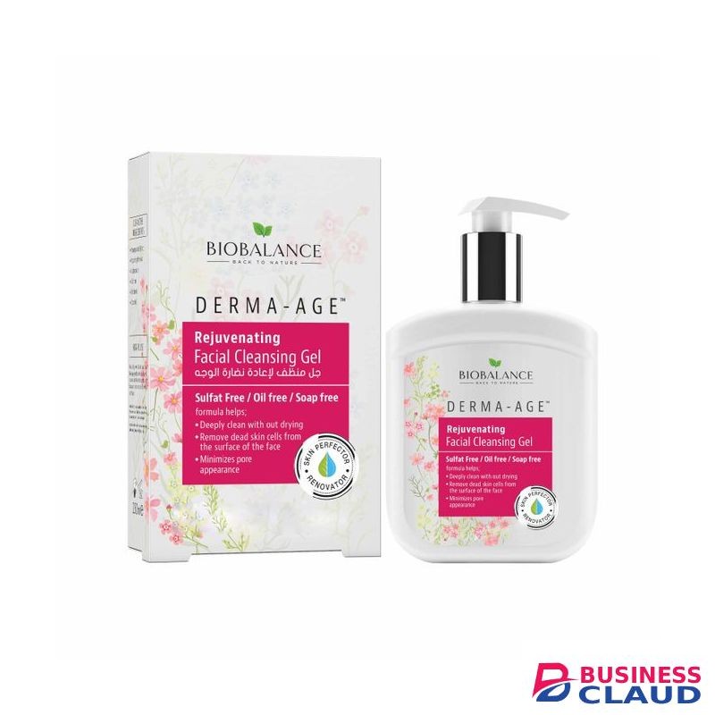 Bio Balance Derma-Age Rejuvenating Facial Cleansing Gel- For Dull, Tired Appearance, Fine Lines, Wrinkles