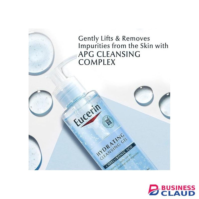 Eucerin Hydrating Cleansing Gel, Daily Facial Cleanser Formulated with Hyaluronic Acid