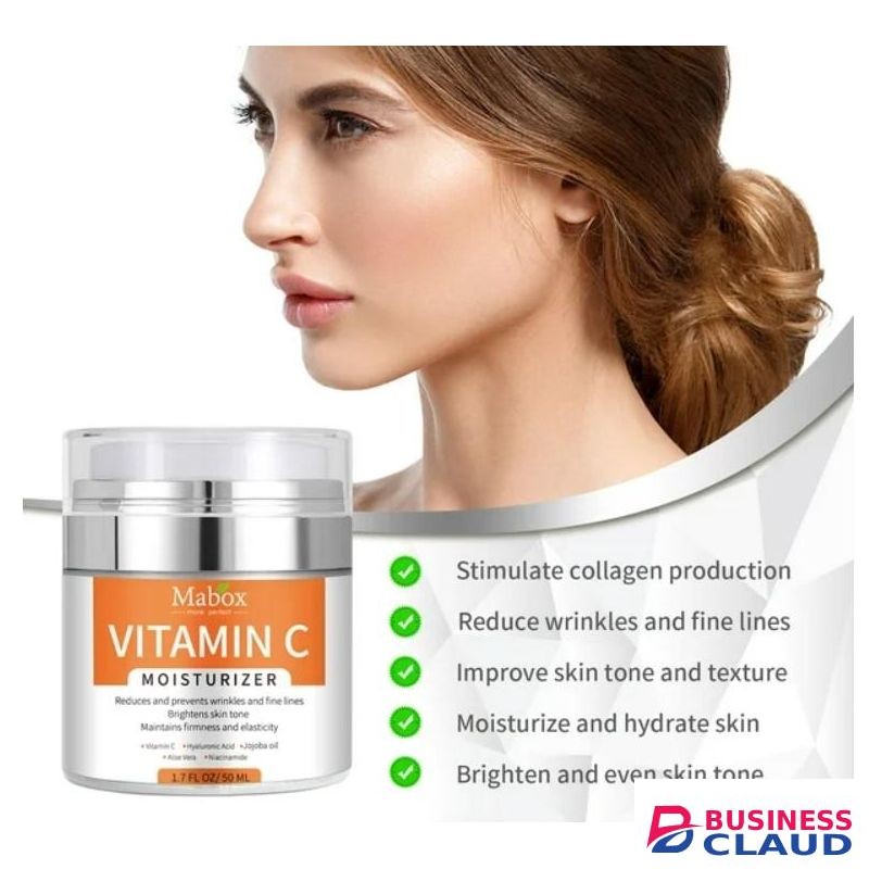 Mabox Vitamin C Moisturizer Anti Aging & Wrinkle Cream for Moisturizing Face & Body Skin Care Face Cream with Vitamin E Hyaluronic Acid Niacinamide & Jojoba Oil for Men & Women