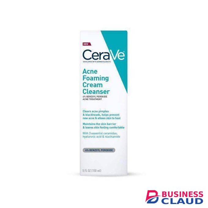 Acne Foaming Cream Cleanser Benzoyl Peroxide Acne And Blackheads Treatment