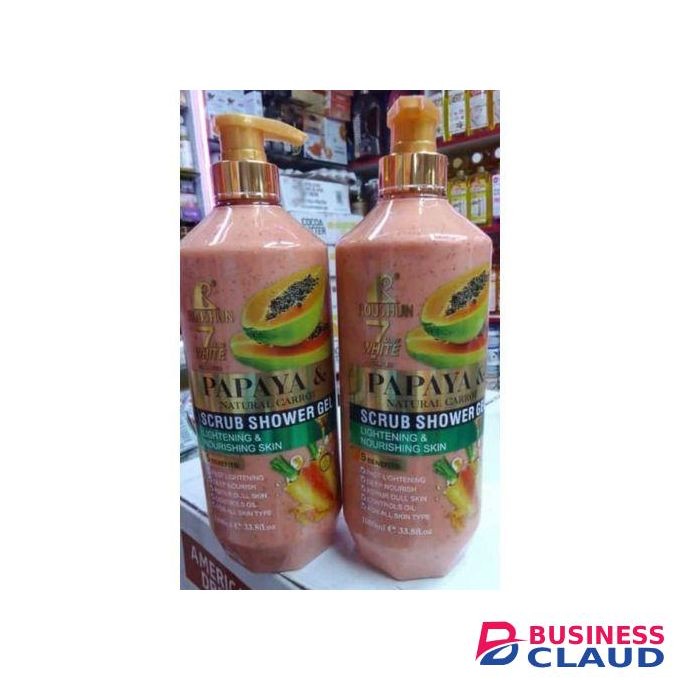 Roushun Papaya Natural Carrot Ligtening & Nourishing Skin Scrub Exfoliating Shower Gel-1000ml