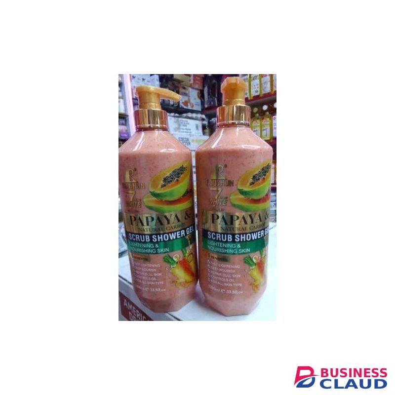 Roushun Papaya Natural Carrot Ligtening & Nourishing Skin Scrub Exfoliating Shower Gel-1000ml