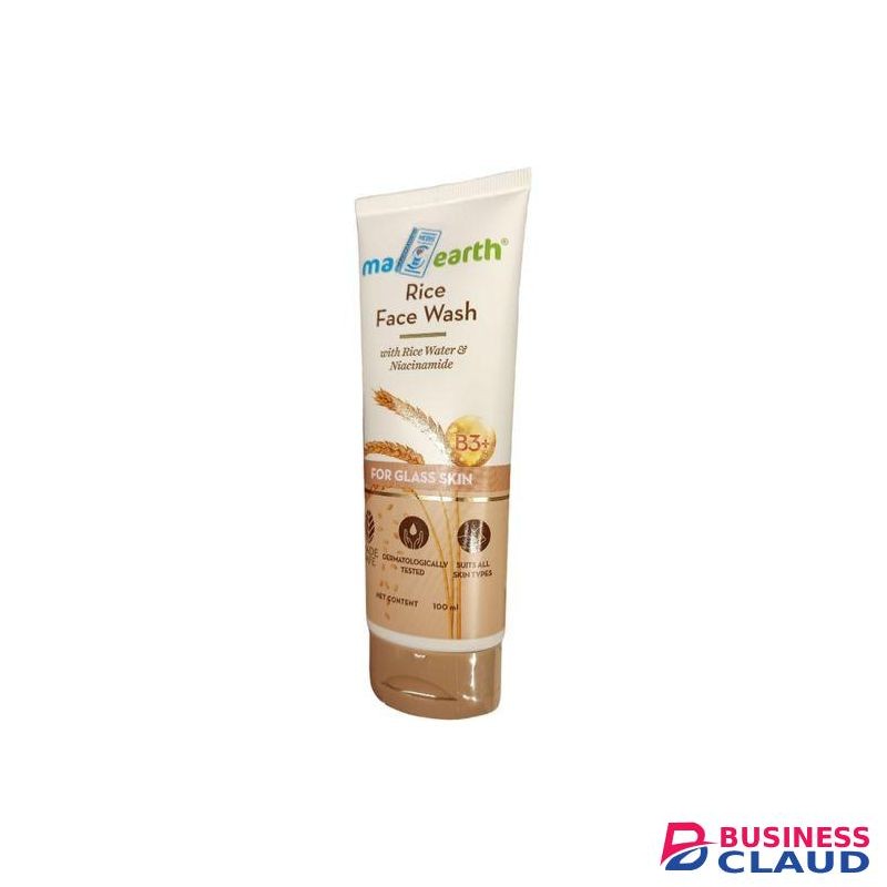 Mamaearth Rice Face Wash For GLASS SKIN With Niacinamide Men Women ,