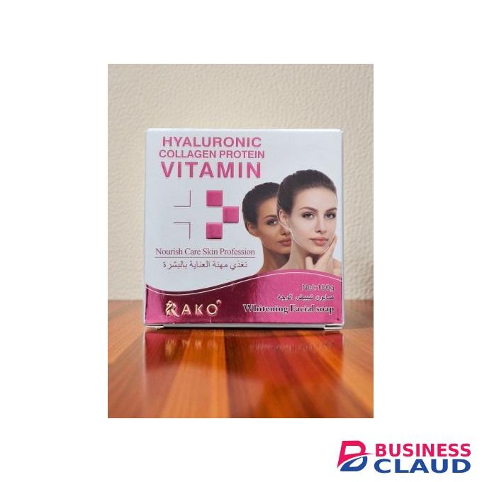 Rako Hyaluronic Collagen Protein Vitamin Whitening Facial Soap.