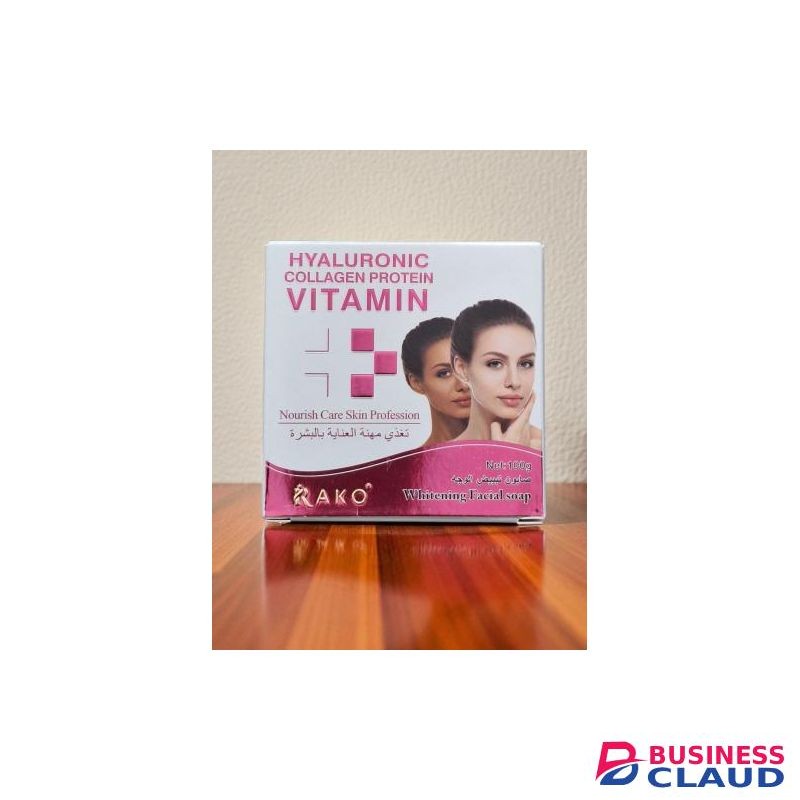 Rako Hyaluronic Collagen Protein Vitamin Whitening Facial Soap.