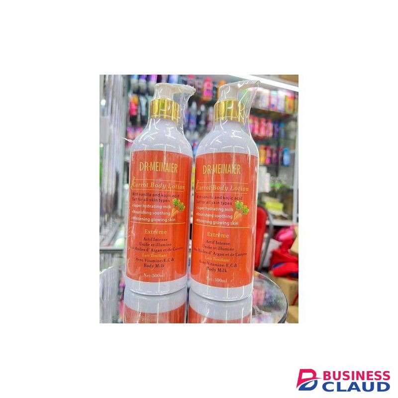 Dr. Meinaier CARROT Body Lotion with Vanilla & Vitamin C. Removes Wrinkles, Dark Spots, Brightens, Softens, Unifies Glows, Hydrates & Soothes