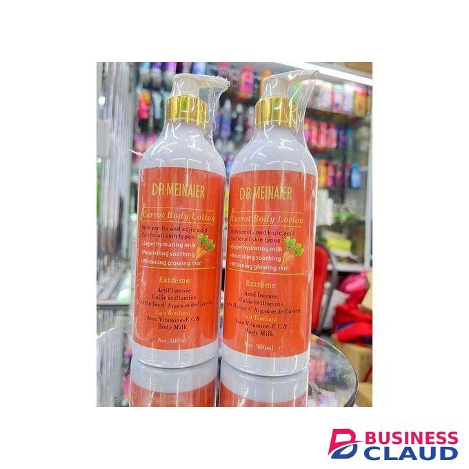 Dr. Meinaier CARROT Body Lotion with Vanilla & Vitamin C. Removes Wrinkles, Dark Spots, Brightens, Softens, Unifies Glows, Hydrates & Soothes