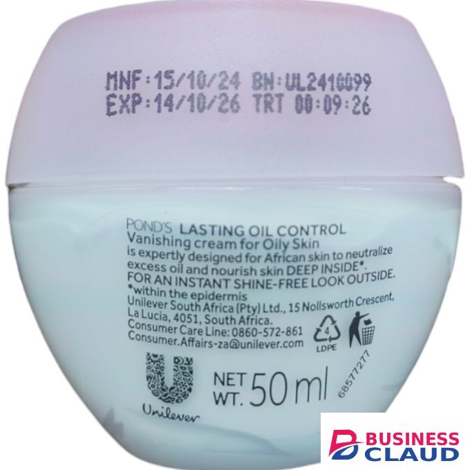 Pond's Lasting Oil Control Vanishing Cream ,