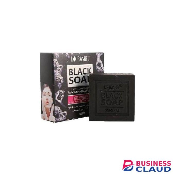 DR RASHEL Black Soap Collagen & Charcoal 100g