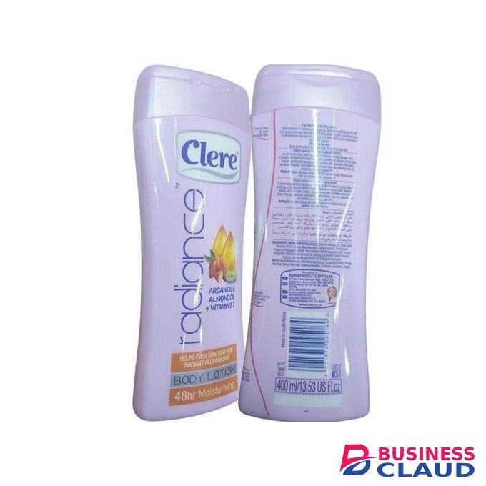 Clere Argan Oil & Almond Oil + Vitamin B3 Body Lotion For Radiant Glowing Skin nk