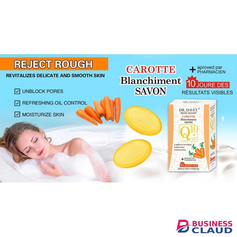 Dr. Davey DR.DAVEY Carrot And Vitamins Brightening Soap Q10+VC 100g