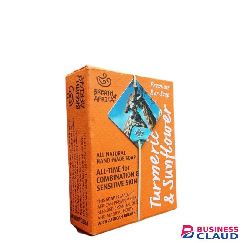 Breath of Africa Turmeric and sunflower soap for sensitive skin