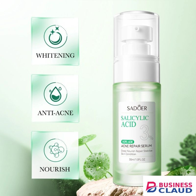 SADOER Salicylic Acid Dispel Acne Repair Serum Collagen Peptide Centella Asiatica Niacinamide Essence 30ml