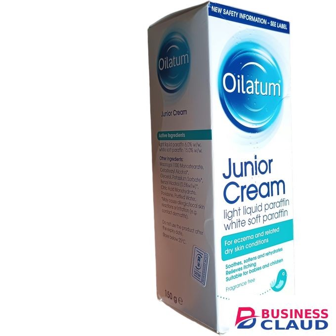 Oilatum Junior Cream White Soft Paraffin For Eczema & Related Dry Skin Conditions Suitable For Babies FRAGRANCE FREE nk