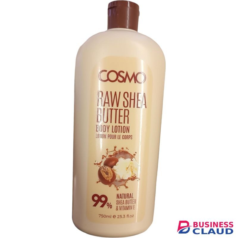 Cosmo RAW SHEA BUTTER BODY LOTION 99% Natural Butter & Vitamin E Moisturizing Softening