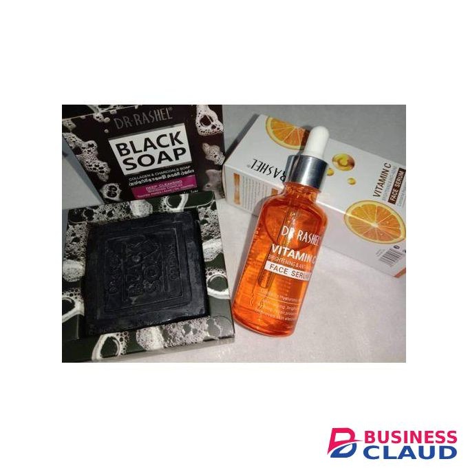 DR RASHEL Vitamin C Anti-Ageing Face Serum + Black Soap