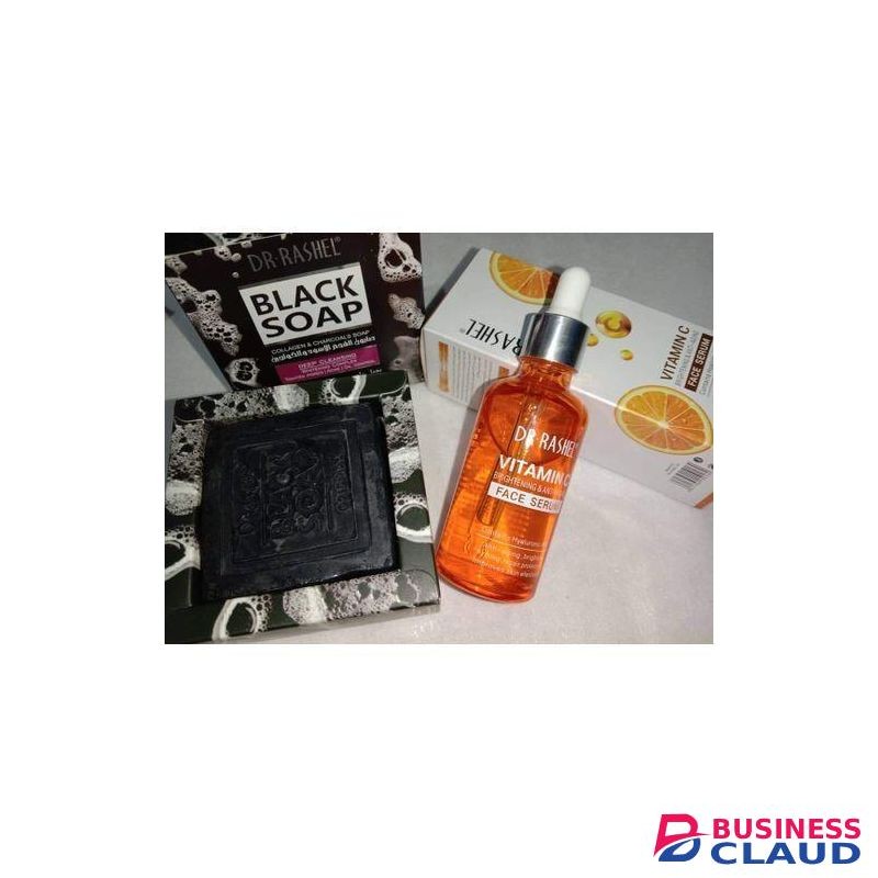 DR RASHEL Vitamin C Anti-Ageing Face Serum + Black Soap