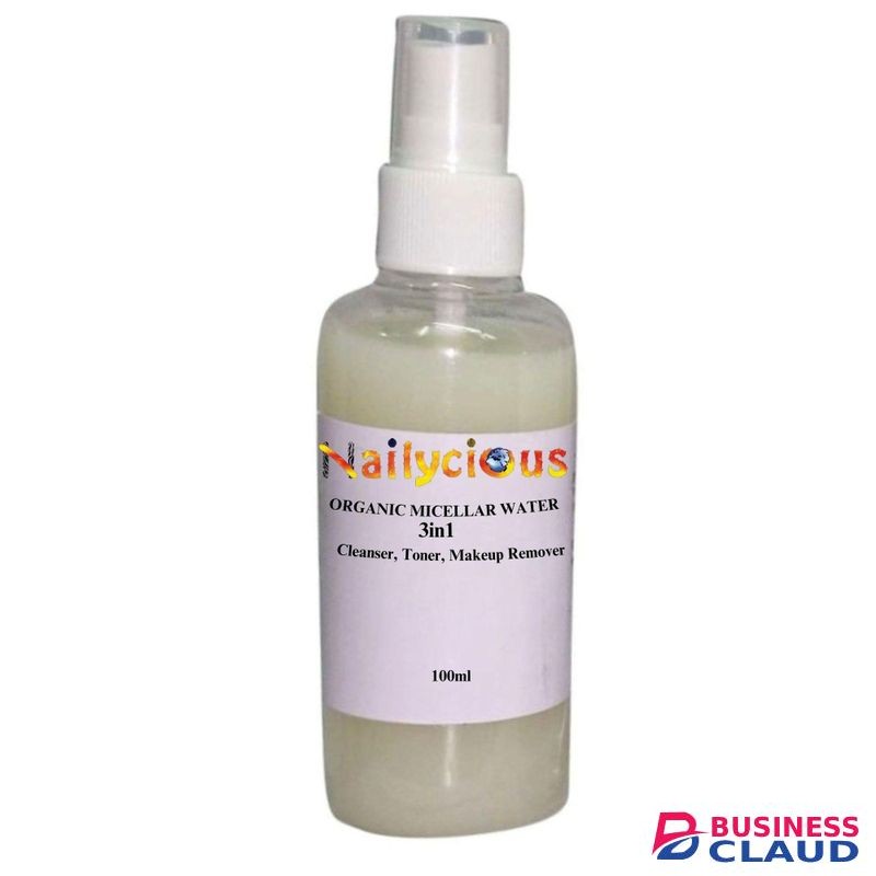 Nailycious Organic Micellar Water 3 in 1 Cleanser Toner Makeup Remover 100ml