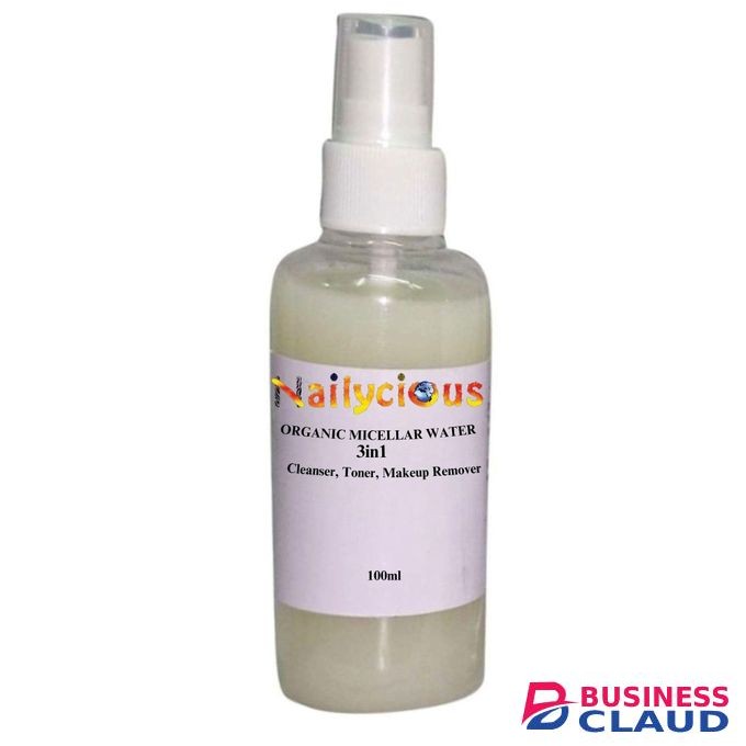Nailycious Organic Micellar Water 3 in 1 Cleanser Toner Makeup Remover 100ml