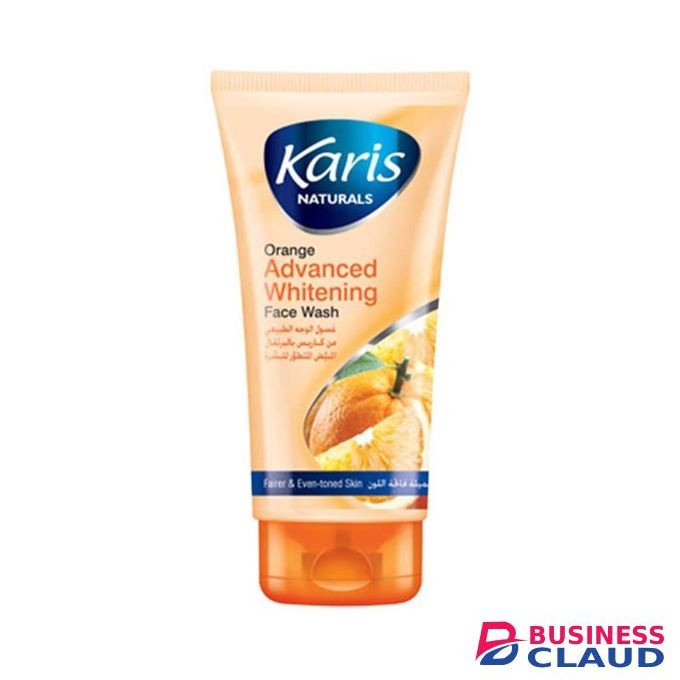 Karis Naturals Orange Advanced whitening Face Wash. Scrubs away and removes dead skin cells, Makes Complexion fair & Radiant, Skin get even toned, Illuminated & with healthy Glow