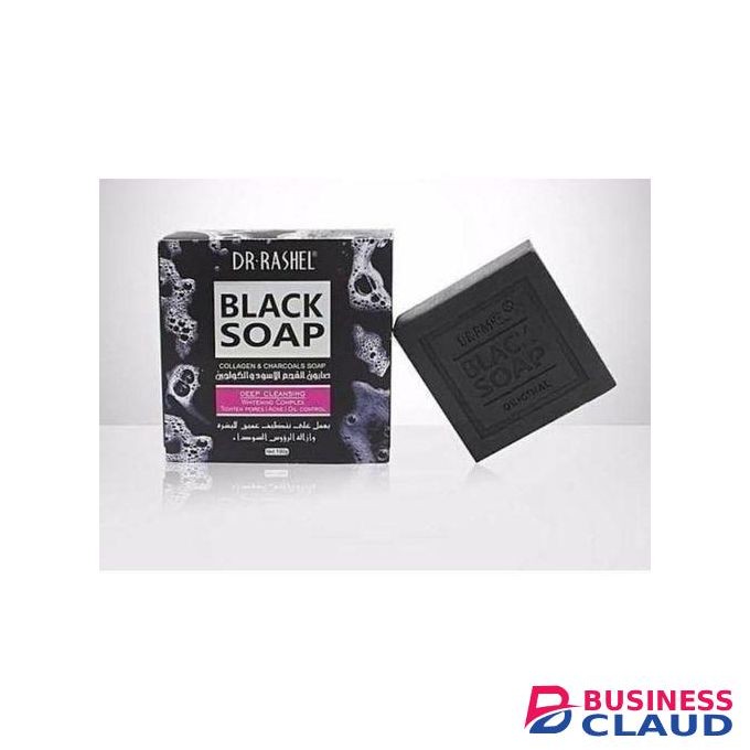DR RASHEL Charcoal Acne Treatment Black Soap – Oil Control Face & Body Cleanser – Deep Cleansing for Pimples & Oily Skin – 100g