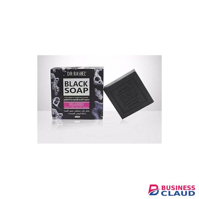 DR RASHEL Charcoal Acne Treatment Black Soap – Oil Control Face & Body Cleanser – Deep Cleansing for Pimples & Oily Skin – 100g