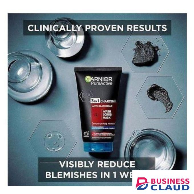 PureActive 3-in-1 Charcoal Wash Scrub Mask – Fights Blackheads, Controls Oil & Deep Cleans Pores(150ml) *ORIGINAL*