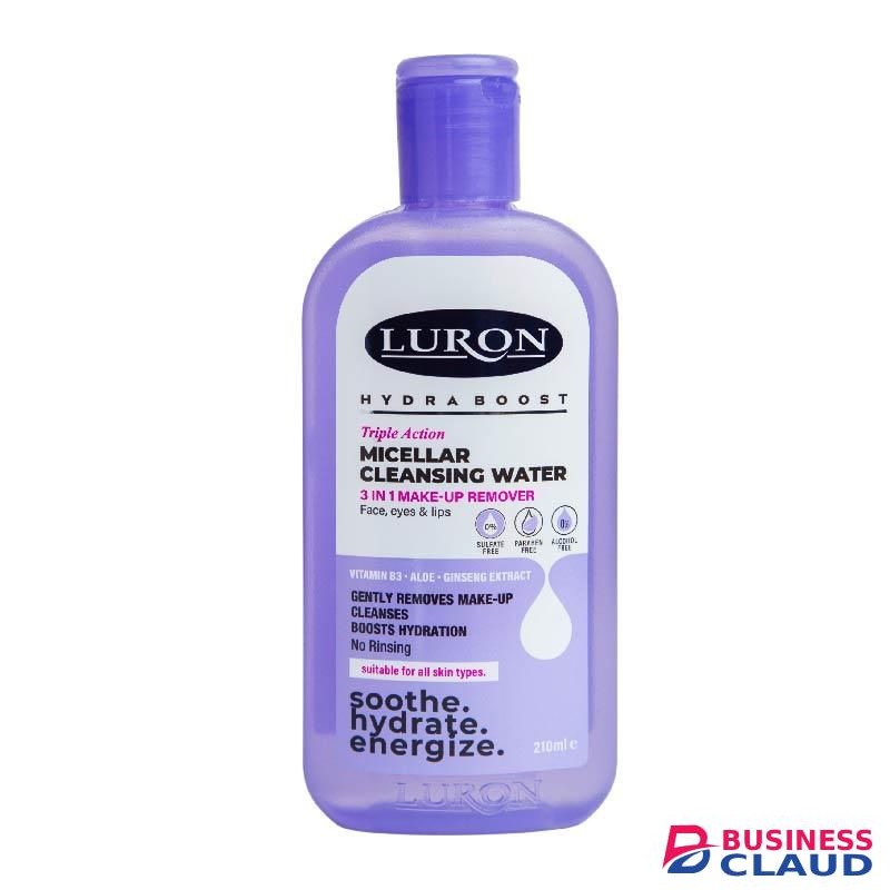 Luron Micellar Cleansing Water Vitamin B3, Aloe Vera, Ginseng Extract 250ml