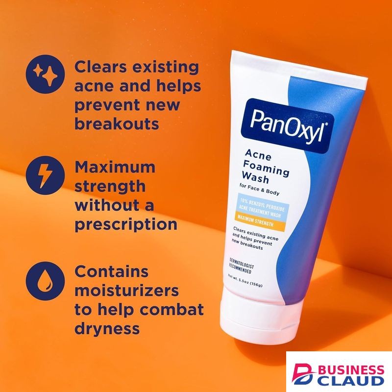 PanOxyl acne foaming wash for face and body 10% benzoyl peroxide acne treatment wash , maximum strength 156g