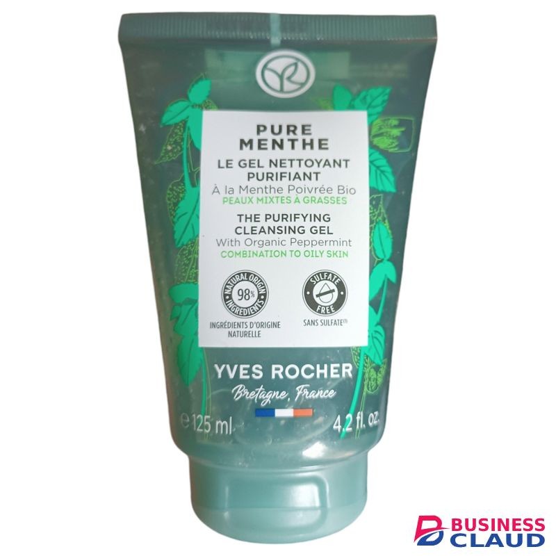 Yves Rocher THE PURIFYING CLEANSING GEL With Organic Peppermint COMBINATION TO OILY SKIN nk