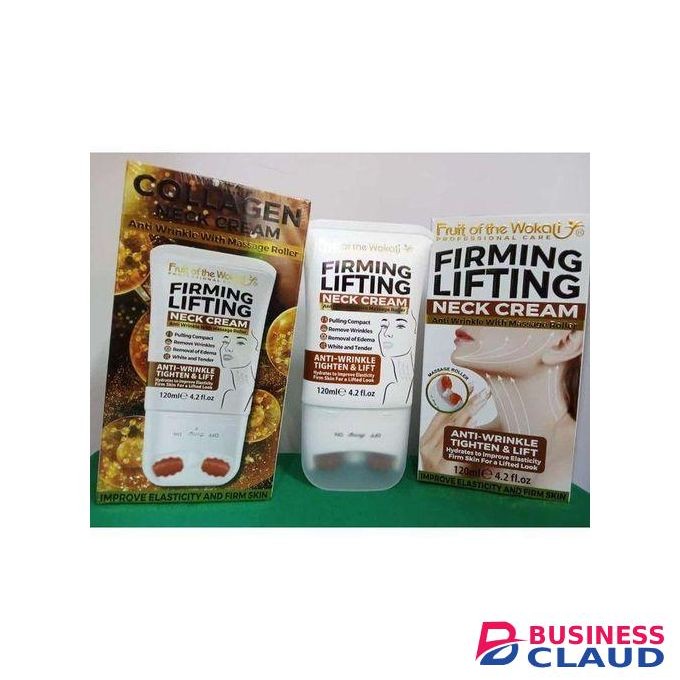 Fruit Of The Wokali FIRMING LIFTING NECK CREAM ATI WRINKLE WITH MASSAGE ROLLER
