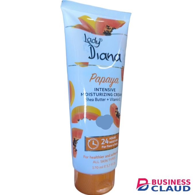 Lady Diana Papaya Intensive Moisturizing Cream Shea Butter + Vitamin E For Healthier & Softer Skin bc