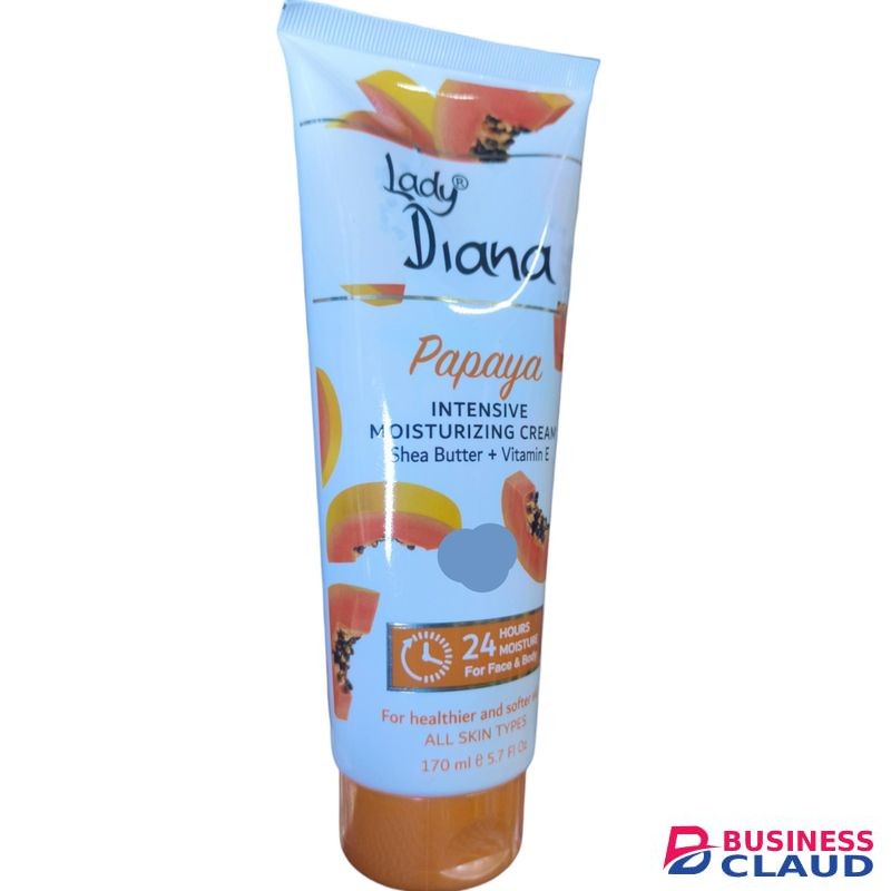 Lady Diana Papaya Intensive Moisturizing Cream Shea Butter + Vitamin E For Healthier & Softer Skin bc
