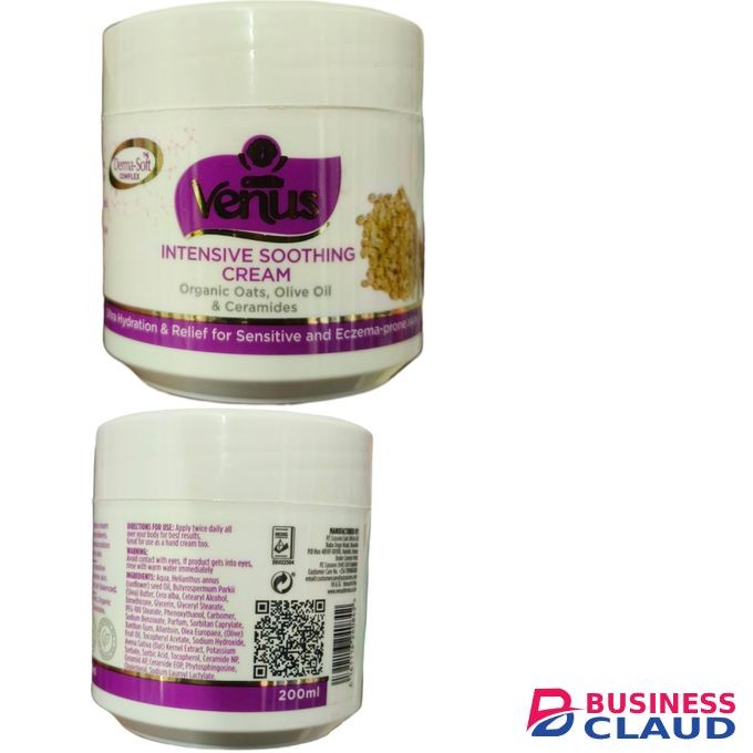 Venus Intensive Soothing Cream With Organic Oats, Olive Oil & Ceramides bc