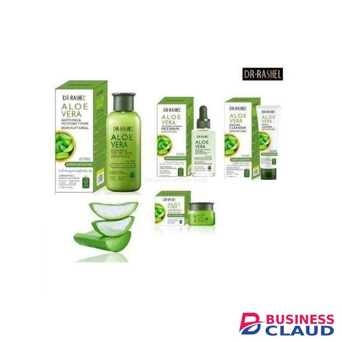 DR RASHEL Aloe Vera Face Serum + Moisture Cream + Toner 3 IN 1 SET.,,,PLUS FREE GIFTS.