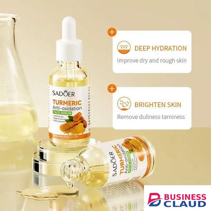 SADOER 2 in 1, Tumeric Soap + Tumeric Soap, Anti Acnes, Face Brightening Turmeric Soap and Turmeric Serum Moisturizing ComboCan add Vitamin C for bright skin