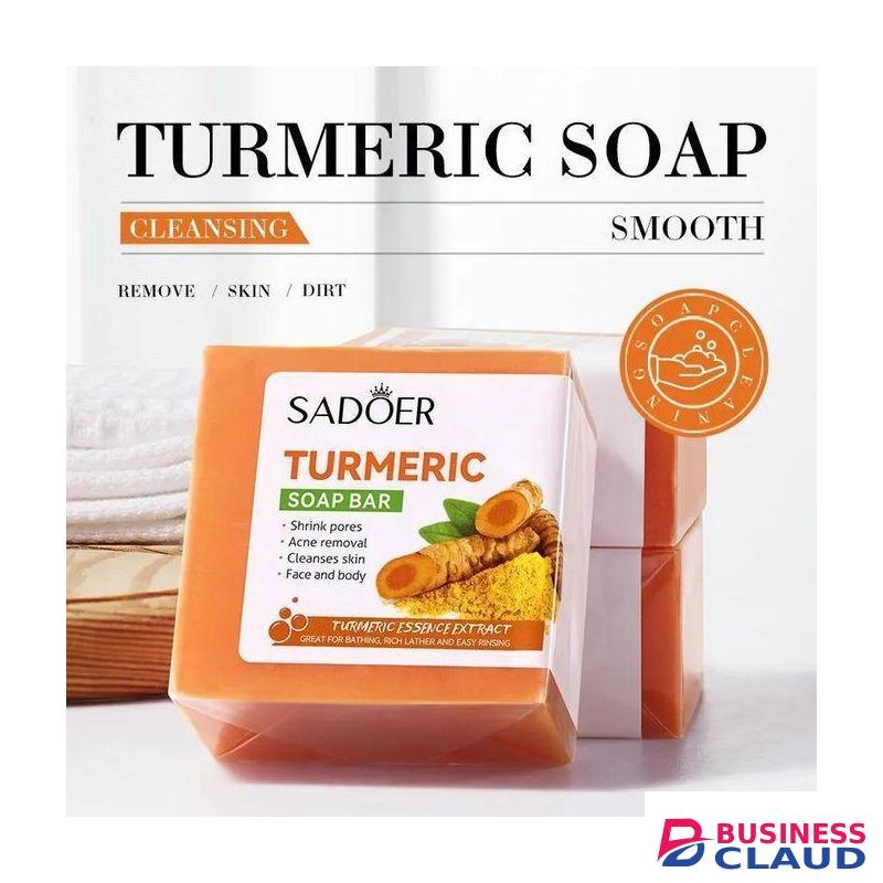 SADOER 2 in 1, Tumeric Soap + Tumeric Soap, Anti Acnes, Face Brightening Turmeric Soap and Turmeric Serum Moisturizing ComboCan add Vitamin C for bright skin