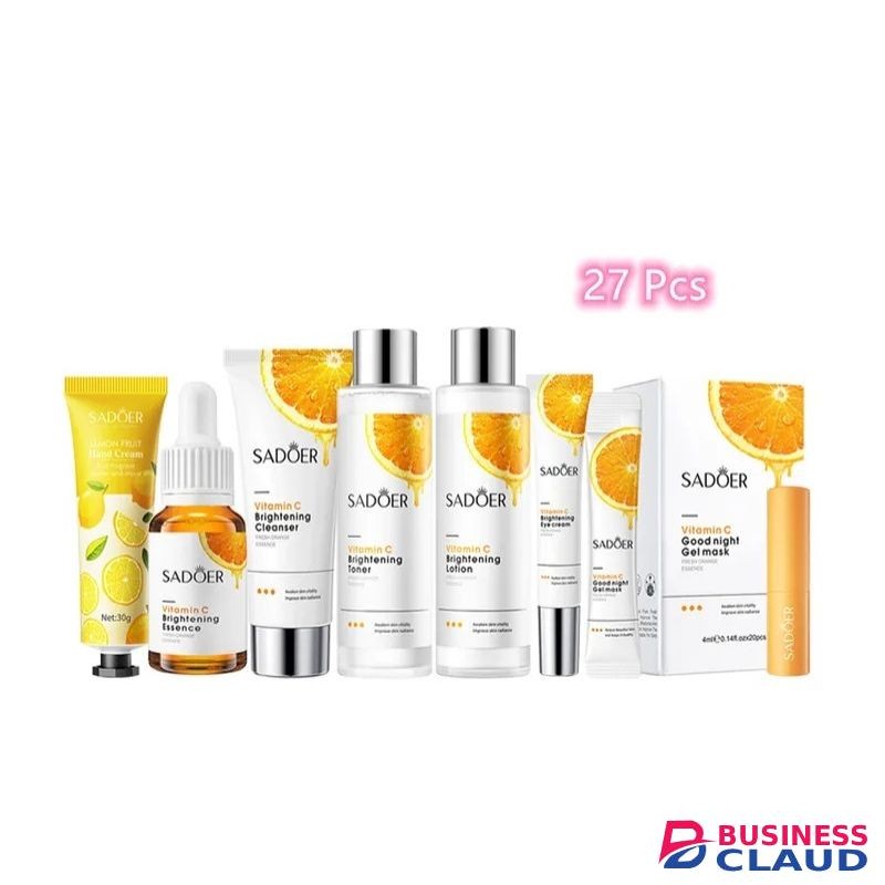 27Pcs Skin Care Set Vitamin C, Moisturizer + Face Essence