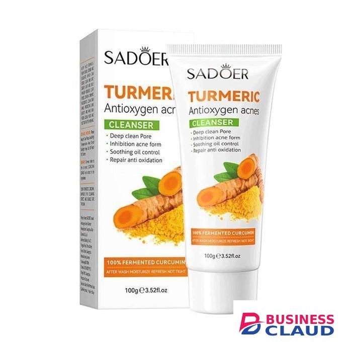SADOER 3 in 1, Turmeric Serum + Turmeric Cleanser + Tumeric Soap, Anti Ace, Oil Control and Moisturizing ComboCan add Vitamin C for bright skin